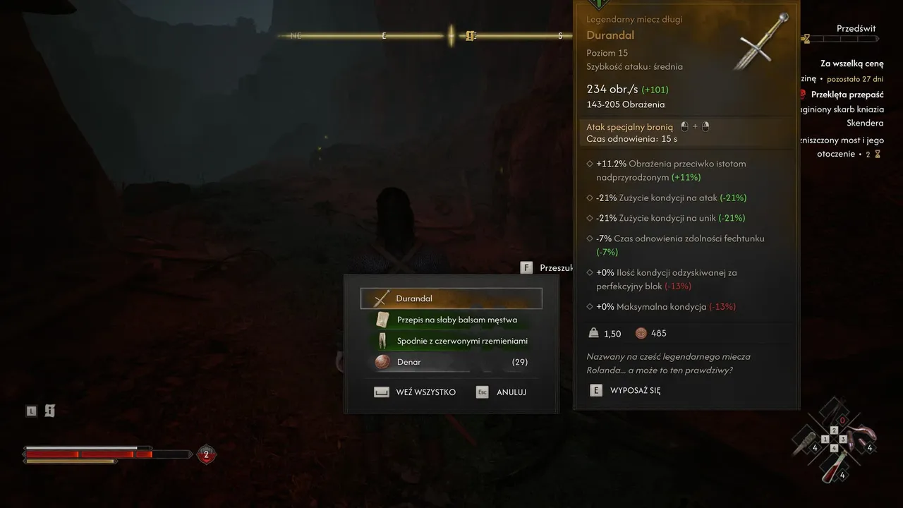 Durandal in The Blood of Dawnwalker: Stats and How to Get It