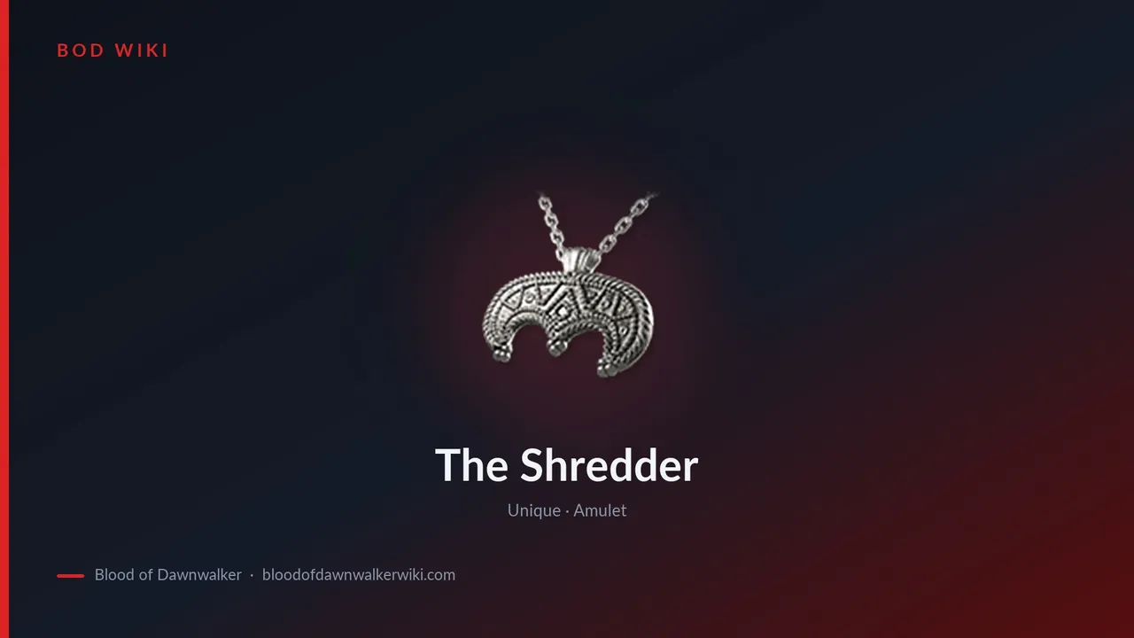 The Shredder Amulet: Stats and the Witch Miniboss Drop
